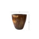 Vaso de Planta Médio Cerâmica Moderno 25x14 Pérola