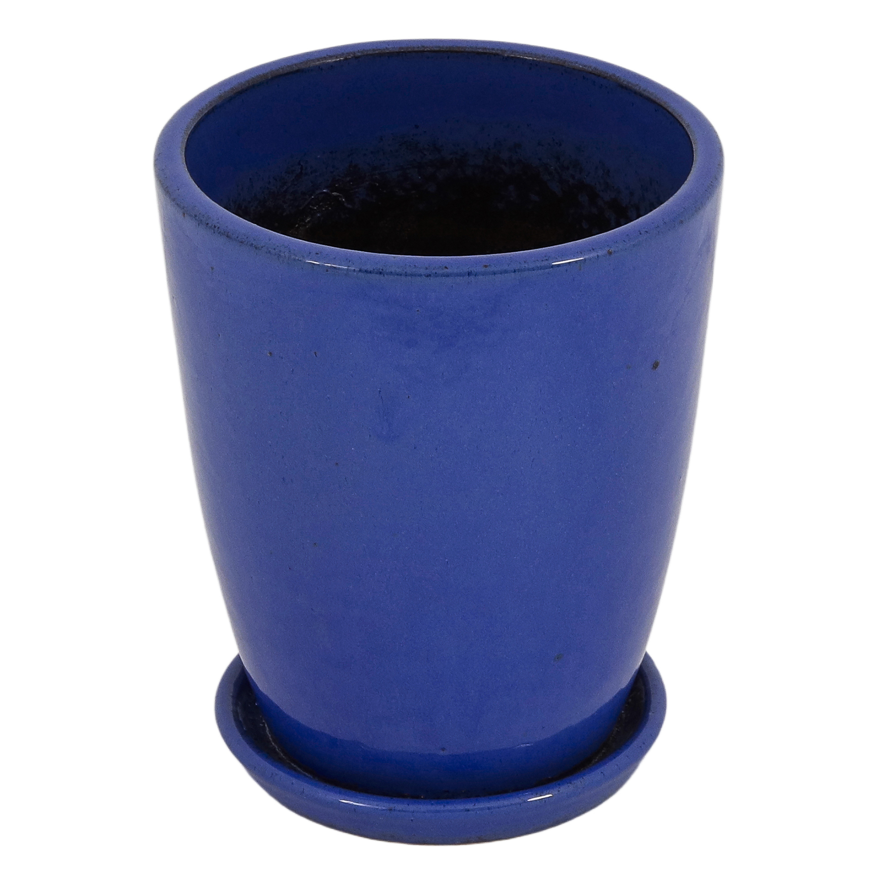 Vaso de Planta Médio com Prato Embutido Livia, da TS Brasil