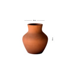 Vaso de Planta Médio Cerâmica Moderno 30x16 Terracota