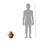 Vaso de Planta Médio Cerâmica Moderno 30x16 Terracota