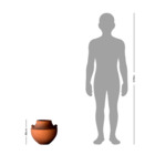 Vaso de Planta Médio Cerâmica Moderno 30x19 Terracota