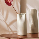 Vaso de Planta Médio Cerâmica 33x12cm Bege Moas