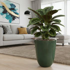 Vaso de Planta Médio em Cerâmica 52x39 Verde Americano Bella Art Vetrificados
