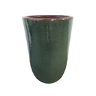 Vaso de Planta Médio em Cerâmica 67x44 Verde Americano Bella Art Vetrificados