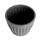 Vaso de Planta Mdio de Plstico 20x26cm com Prato Cinza Geolia