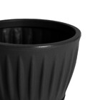 Vaso de Planta Mdio de Plstico 20x26cm com Prato Preto Geolia