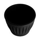 Vaso de Planta Mdio de Plstico 20x26cm com Prato Preto Geolia