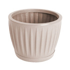 Vaso de Planta Mdio de Plstico 25x32cm com Prato Areia Geolia