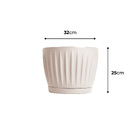 Vaso de Planta Mdio de Plstico 25x32cm com Prato Areia Geolia