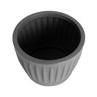 Vaso de Planta Mdio de Plstico 25x32cm com Prato Cinza Geolia