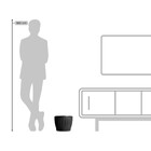 Vaso de Planta Mdio de Plstico 25x32cm com Prato Preto Geolia