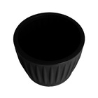 Vaso de Planta Mdio de Plstico 25x32cm com Prato Preto Geolia