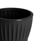 Vaso de Planta Mdio de Plstico 25x32cm com Prato Preto Geolia