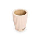 Vaso de Planta Médio de Plástico 30x25cm com Prato Areia Florence Geolia