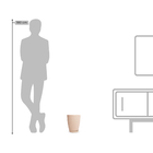 Vaso de Planta Médio de Plástico 30x25cm com Prato Areia Florence Geolia