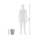 Vaso de Planta Médio de Plástico 30x25cm com Prato Cinza Florence Geolia