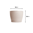 Vaso de Planta Mdio de Plstico 30x38cm com Prato Areia Geolia