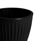 Vaso de Planta Mdio de Plstico 30x38cm com Prato Preto Geolia
