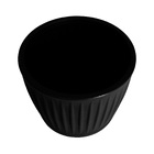Vaso de Planta Mdio de Plstico 30x38cm com Prato Preto Geolia