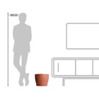 Vaso de Planta Mdio de Plstico 30x38cm com Prato Terracota Geolia