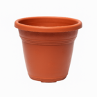Vaso de Planta Medio em Plastico 16x19cm Marrom Vicenza Desli