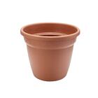Vaso de Planta Medio em Plastico 22,5x26cm Marrom Vicenza Desli
