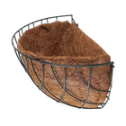 Vaso de Planta Médio Fibra Natural 13x25cm Marrom Meia Lua Top Garden