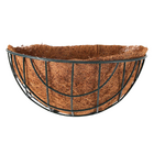 Vaso de Planta Médio Fibra Natural 15x30cm Marrom Meia Lua Top Garden