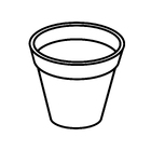 Vaso de Planta Médio em Plástico 16x30cm Bege Arruda Naterial