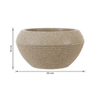Vaso de Planta Médio em Plástico 16x30cm Bege Arruda Naterial
