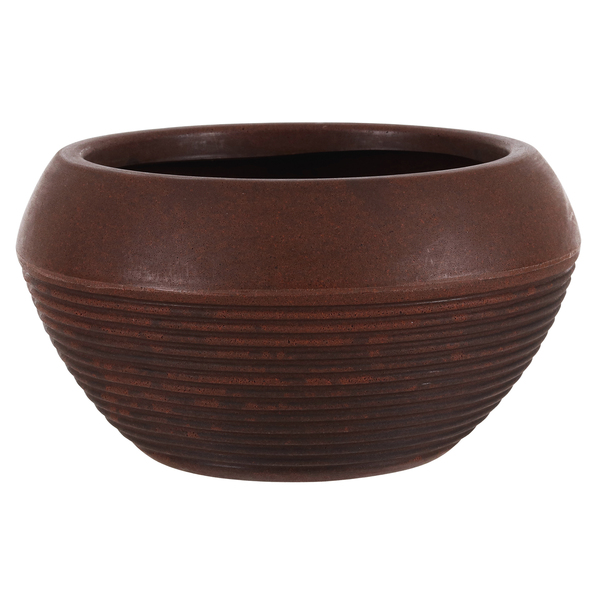 Vaso de Planta Médio em Plástico 16x30cm Marrom Arruda Naterial