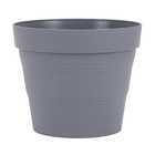 Vaso de Planta Médio em Plástico 17x20cm Cinza Veneza West Garden