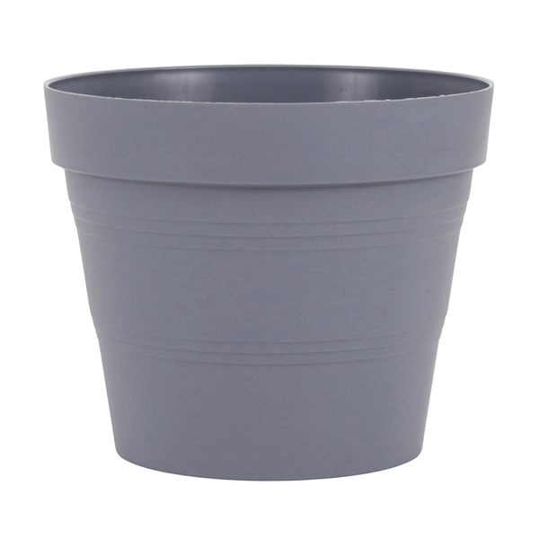 Vaso de Planta Médio em Plástico 17x20cm Cinza Veneza West Garden
