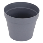 Vaso de Planta Médio em Plástico 17x20cm Cinza Veneza West Garden