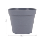 Vaso de Planta Médio em Plástico 17x20cm Cinza Veneza West Garden