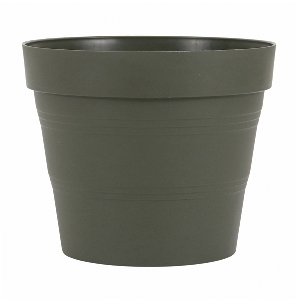 Vaso de Planta Médio em Plástico 17x20cm Verde Militar Veneza West Garden