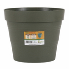 Vaso de Planta Médio em Plástico 17x20cm Verde Militar Veneza West Garden