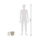 Vaso de Planta Médio em Plástico 20x24cm Areia Malta Naterial