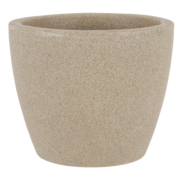 Vaso de Planta Médio em Plástico 20x24cm Areia Malta Naterial
