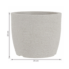 Vaso de Planta Médio em Plástico 20x24cm Cinza Europa Japi