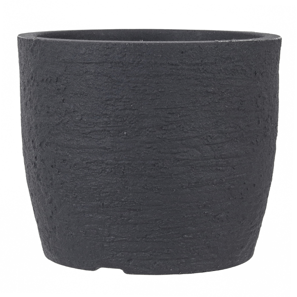 Vaso de Planta Médio em Plástico 20x24cm Cinza Escuro Europa Japi