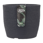 Vaso de Planta Médio em Plástico 20x24cm Cinza Escuro Europa Japi