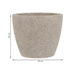 Vaso de Planta Médio em Plástico 20x24cm Granito Malta Naterial