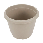 Vaso de Planta Médio em Plástico 20x25cm Cinza Siena Okla
