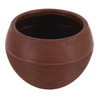 Vaso de Planta Médio em Plástico 20x28cm Marrom Arruda Naterial