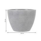 Vaso de Planta Médio em Plástico 22x30cm Cimento Verona Vasart