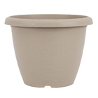 Vaso de Planta Médio em Plástico 23x30cm Cinza Siena Okla