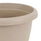 Vaso de Planta Médio em Plástico 23x30cm Cinza Siena Okla