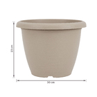 Vaso de Planta Médio em Plástico 23x30cm Cinza Siena Okla
