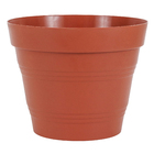 Vaso de Planta Médio em Plástico 24x30cm Terracota Veneza West Garden